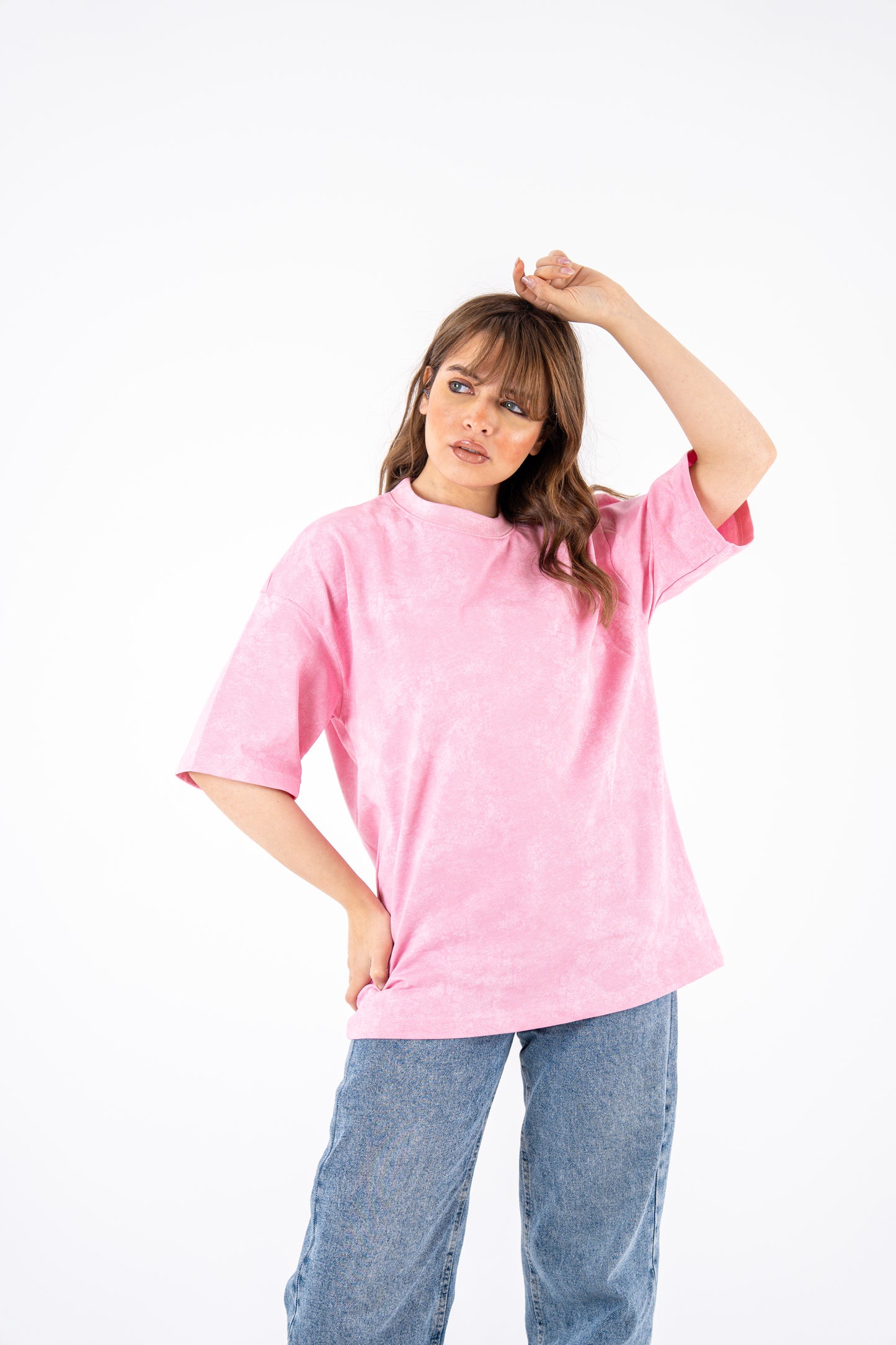 pink basic  washed t-shirt