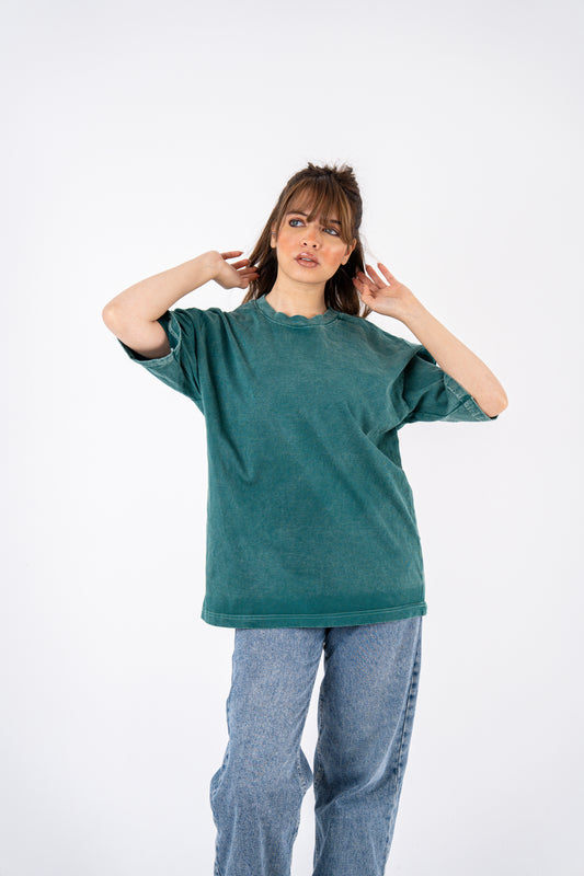 olive basic washed t-shirt