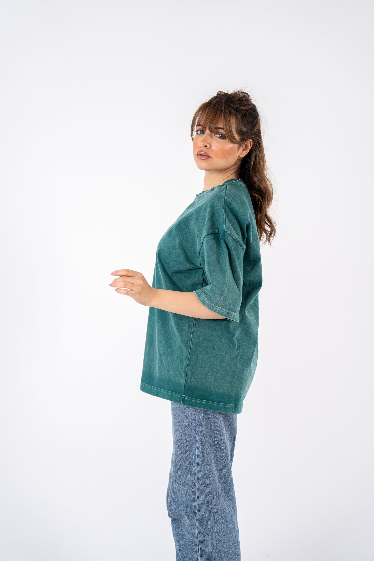 olive basic washed t-shirt