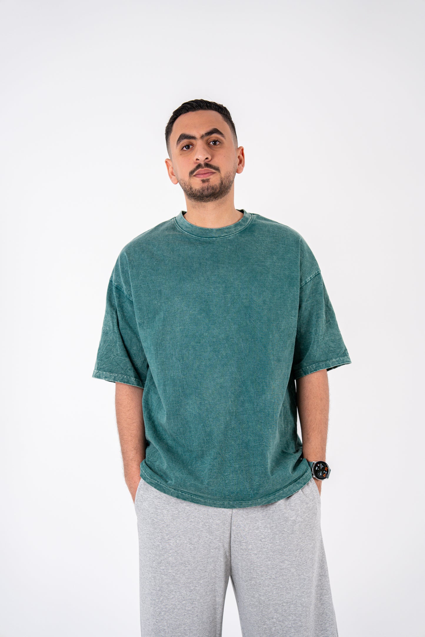 olive basic washed t-shirt