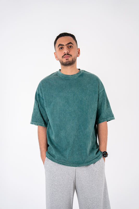 olive basic washed t-shirt