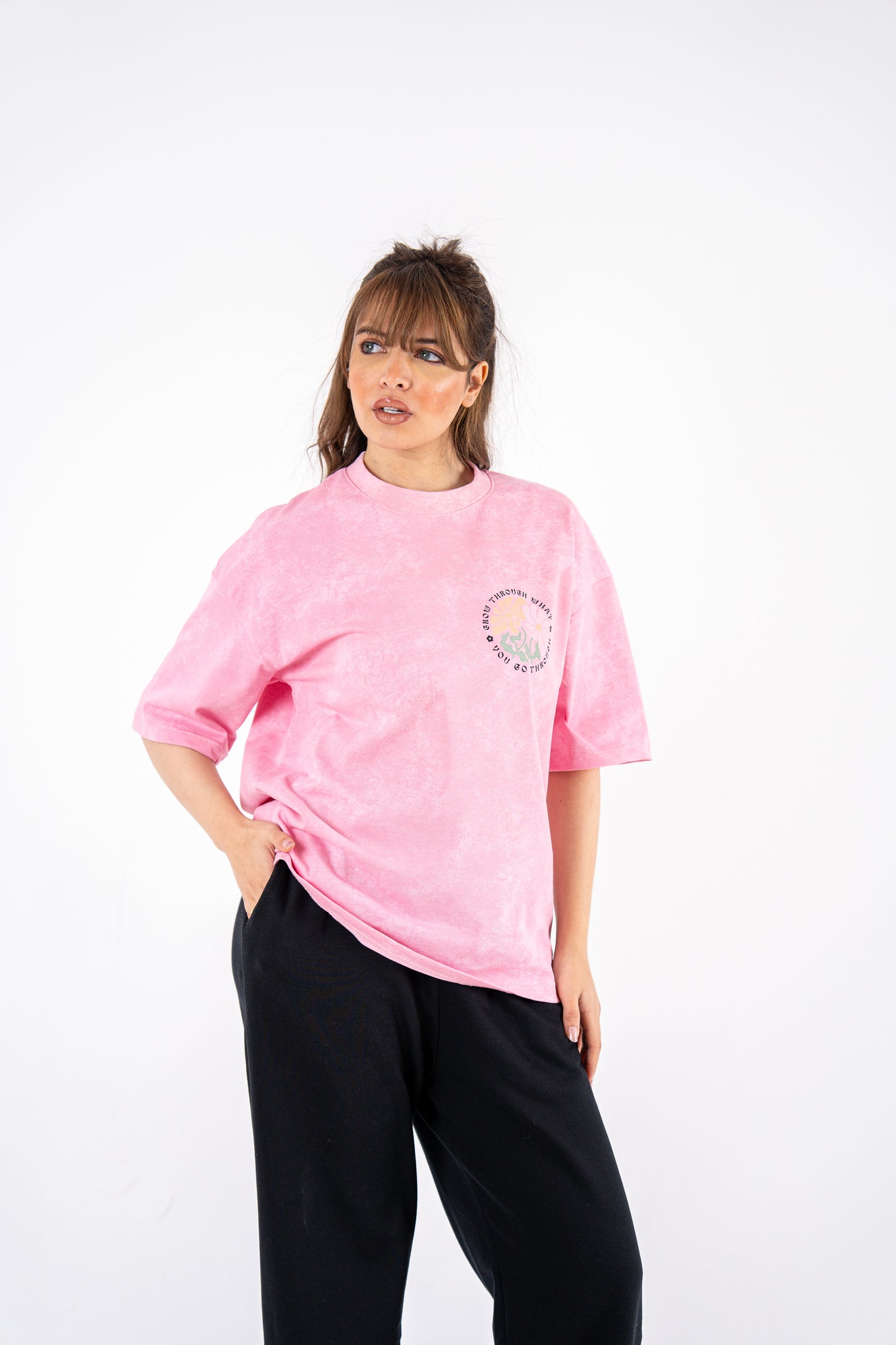 go through pink washed t-shirt