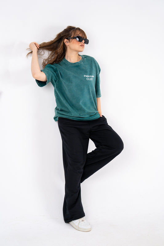 peace and quiet olive t-shirt