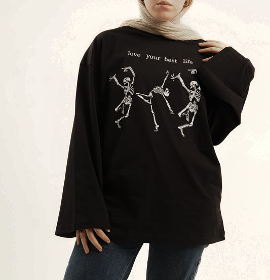 Love your best black widesleeves t-shirt
