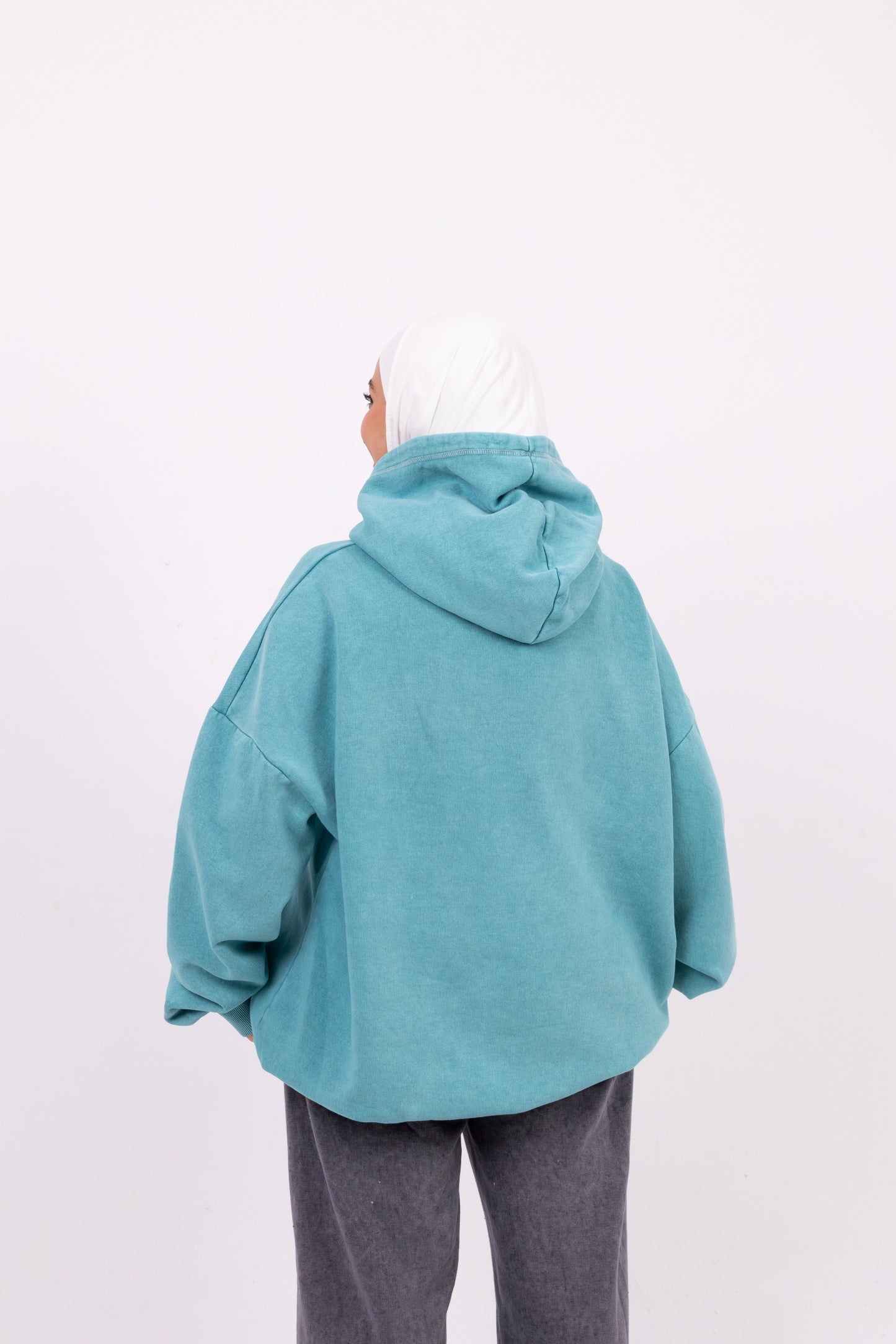 Blue washed hoodie