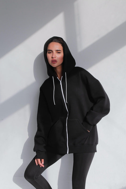 Black zip _up hoodie