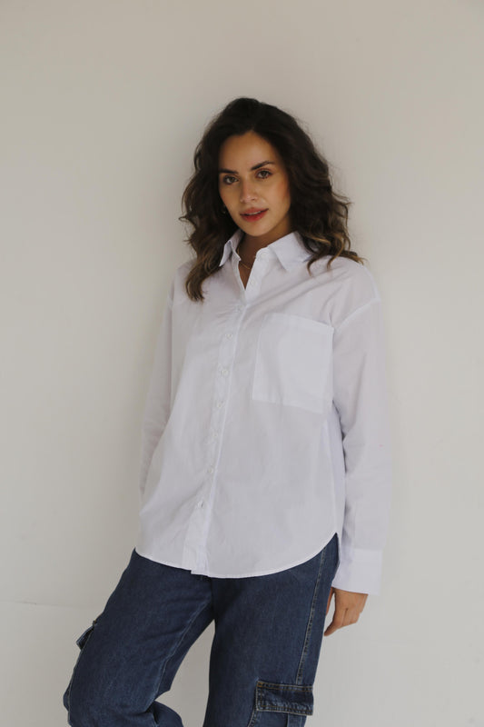 White oversize chemise