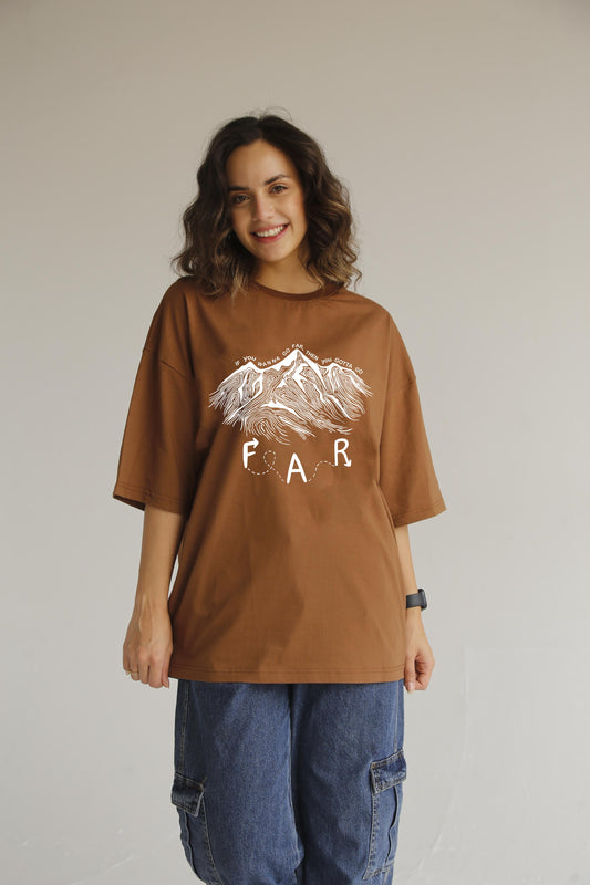 Go far brown t-shirt
