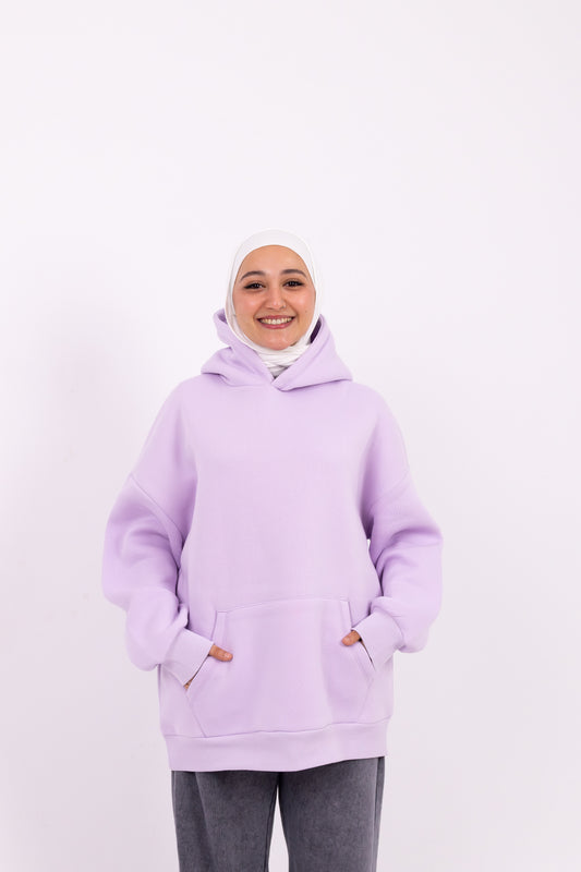 lavender oversize hoodie
