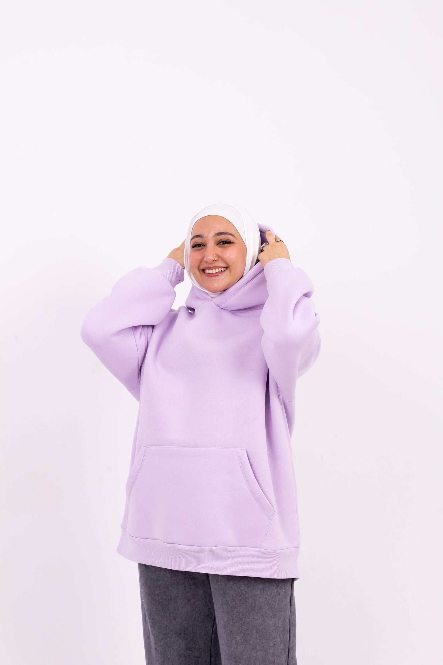 lavender oversize hoodie