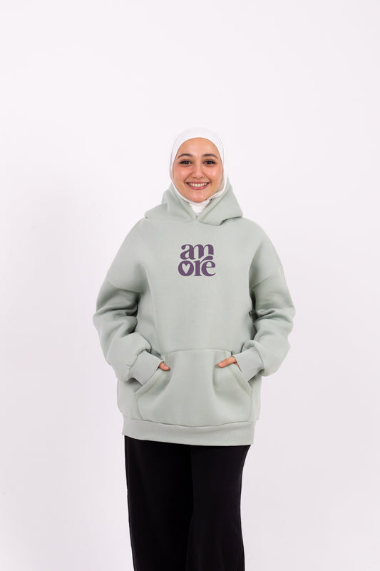 Amore mint hoodie