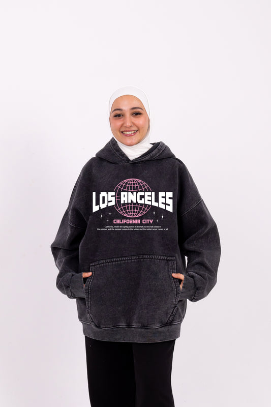 Los angeles washed coal hoodie