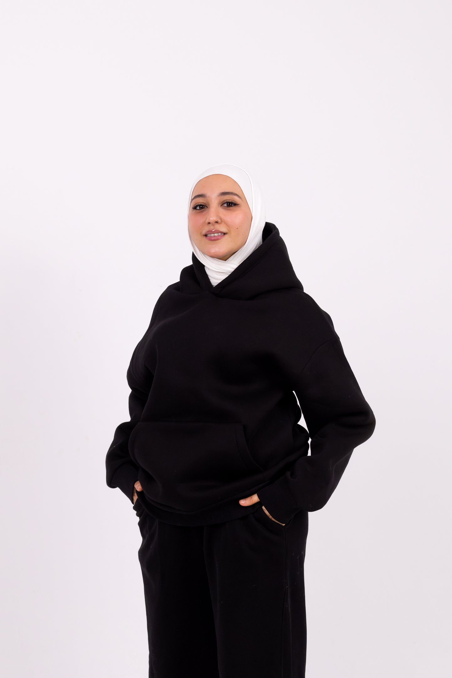 black oversize hoodie