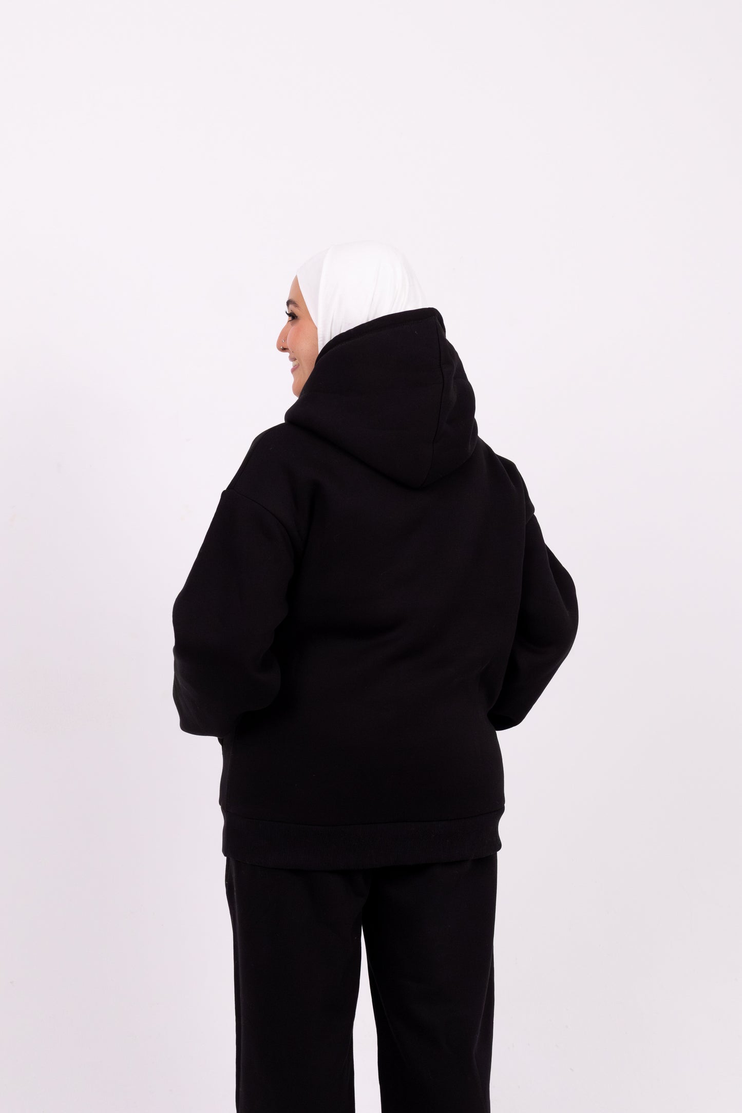 black oversize hoodie