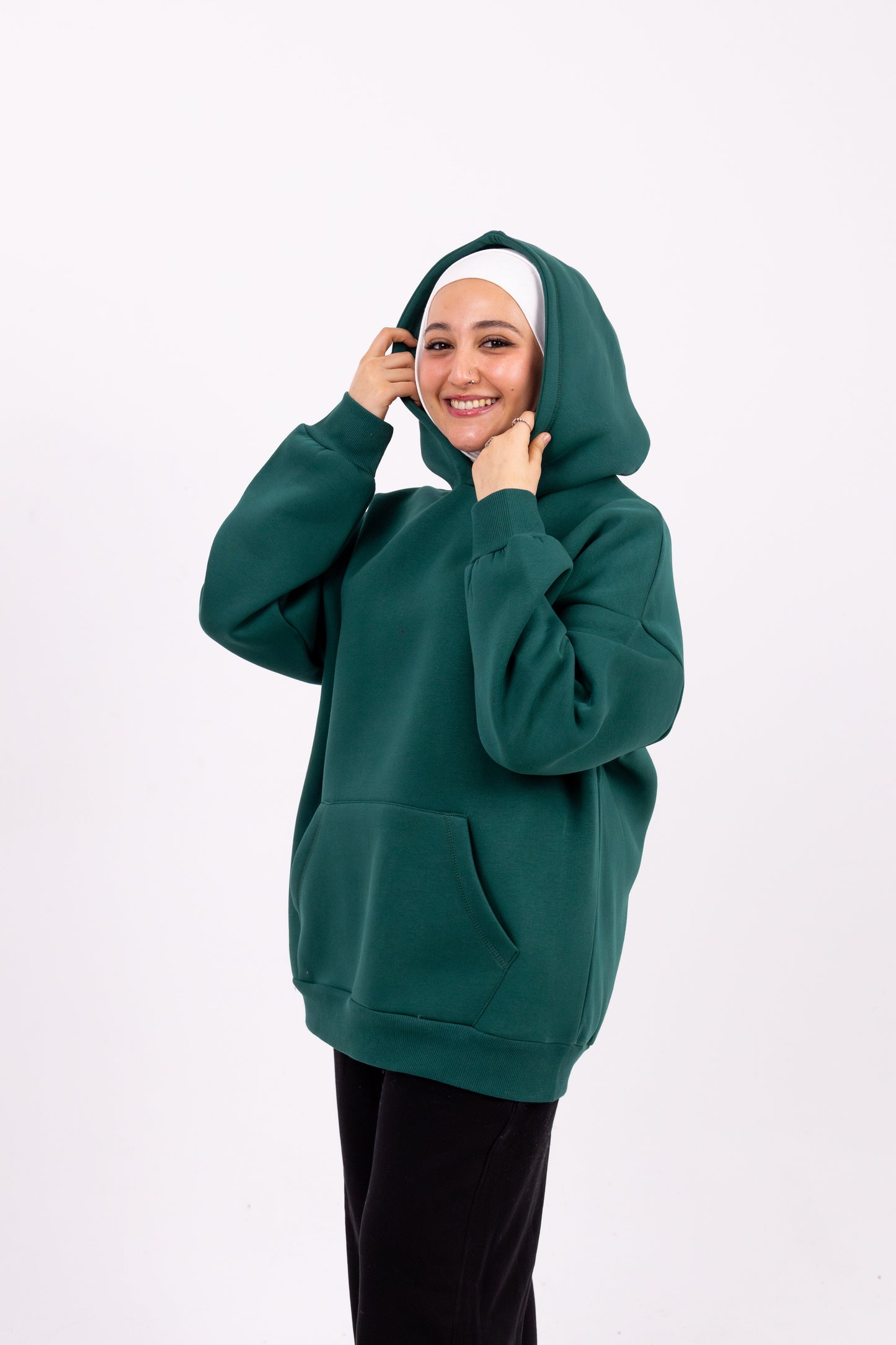 olive oversize hoodie  is
