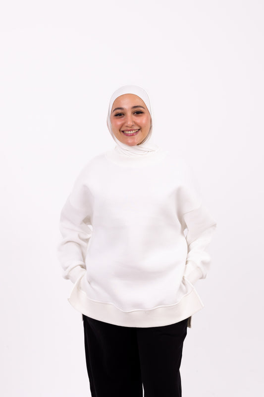 White comfy-go sweatshirt