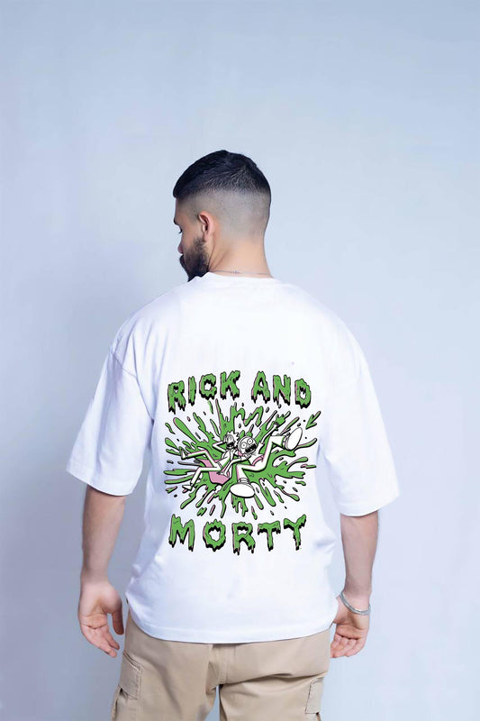 Rick and morty white t-shirt