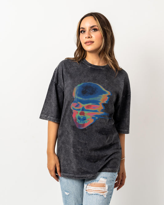 skull washed t-shirt