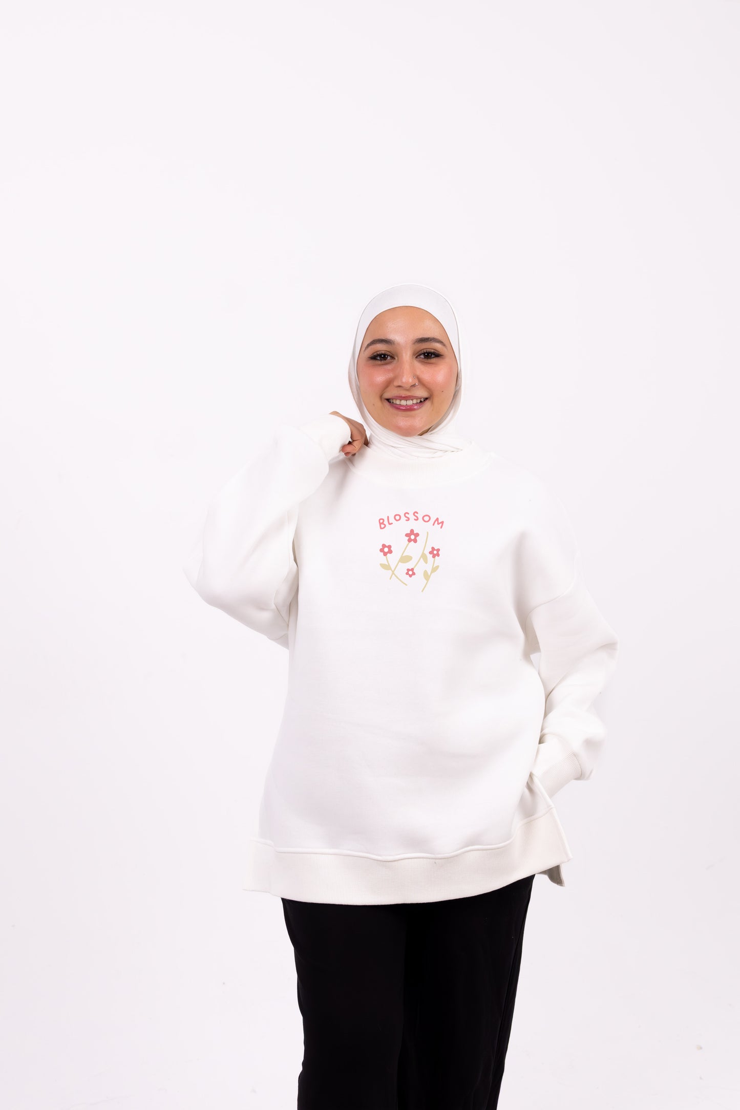 Blossom white comfy-go sweatshirt