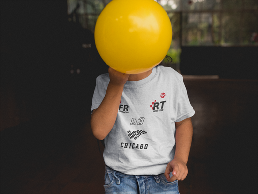 formula one white kids t-shirt
