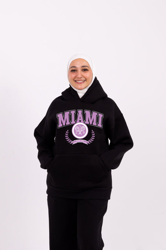 Miami black hoodie